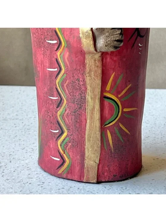 Signed Judy Peele Lazarts Tribal People Ltd. Ed. Figurine 3434/7500 Ceramic 7"T - Picture 3 of 13